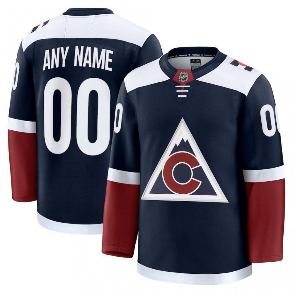 Men's Colorado Avalanche Navy Alternate Premium Custom Jersey-Pro Kit Vault | Brand New 26/27 Sports Jerseys